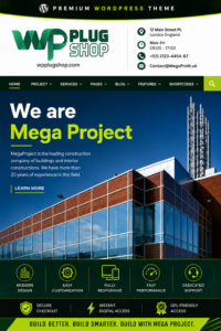 Mega Project – Construction & Building WordPress Theme