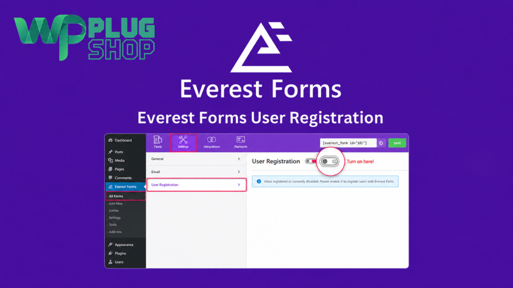 Everest Forms User Registration