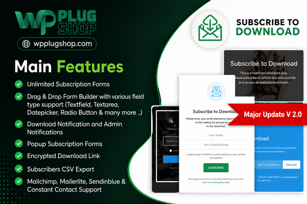 Subscribe to Download – Advanced WordPress Lead Generation Plugin