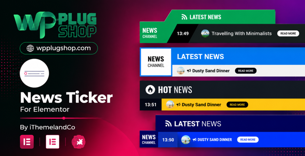 News Ticker for Elementor – WordPress News Ticker Plugin