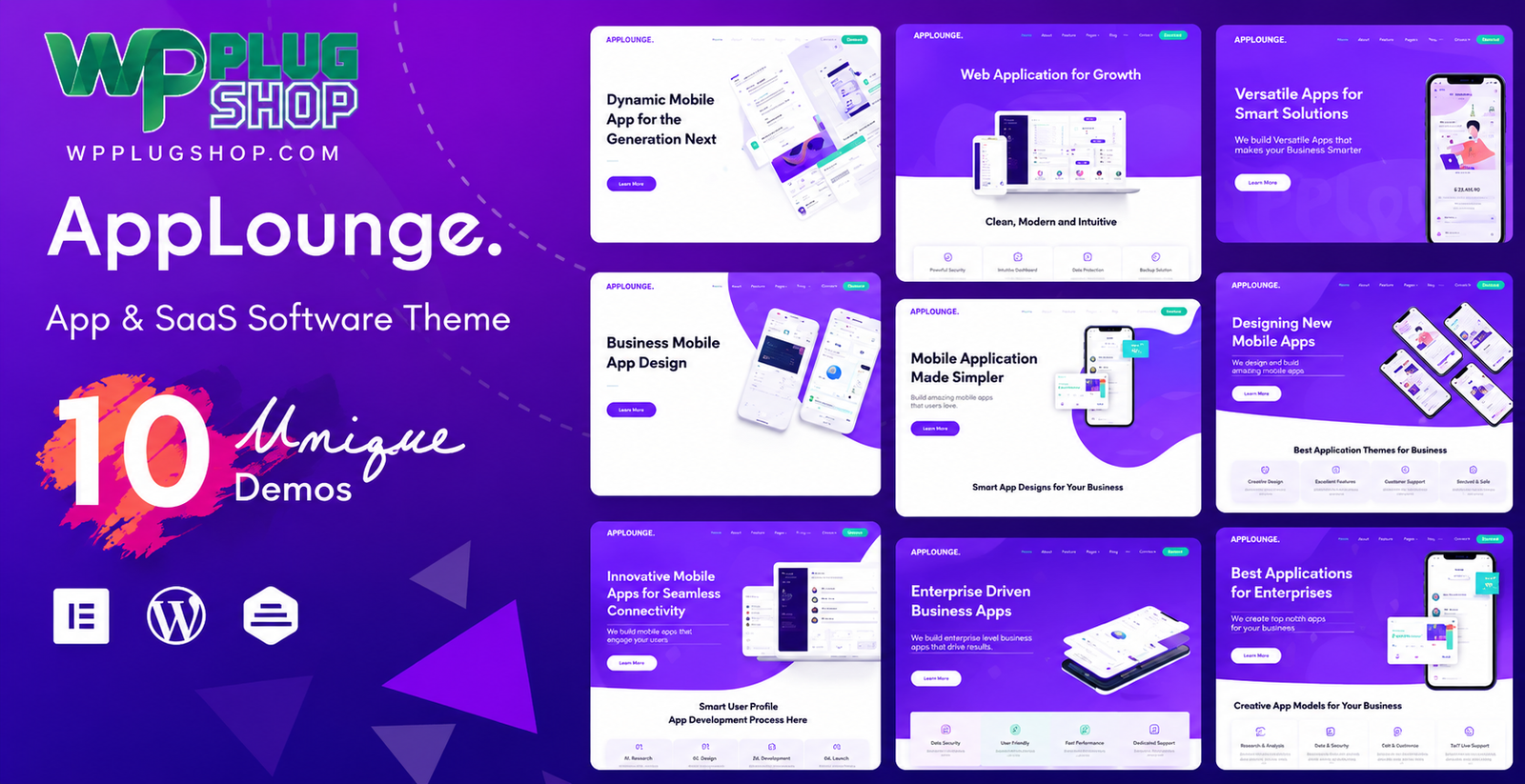 Applounge Theme Multipurpose SaaS WordPress Theme