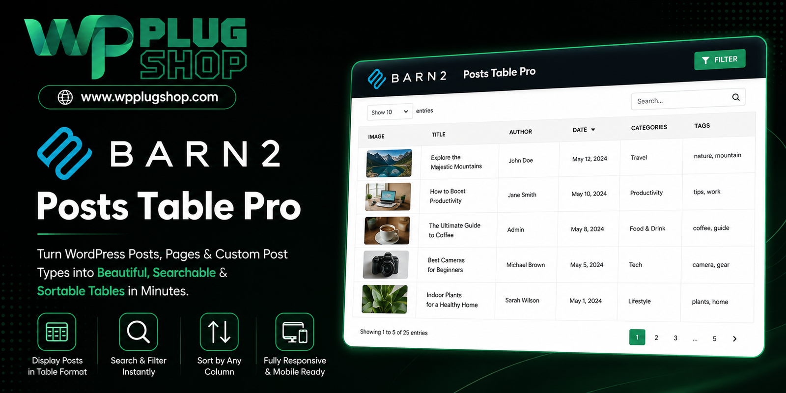 Posts Table Pro – WordPress Table Plugin
