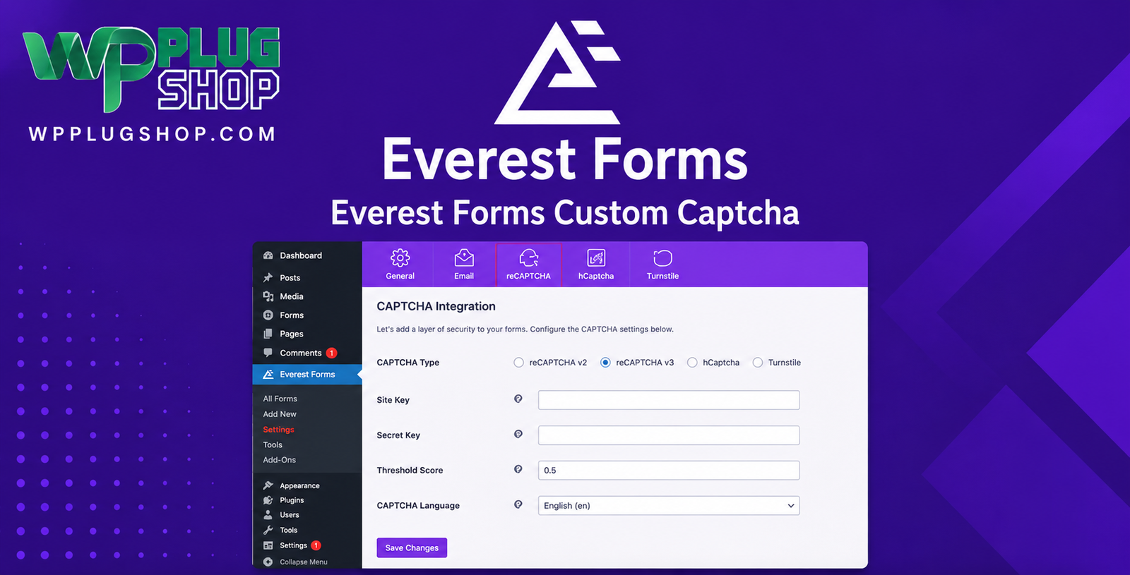 Everest Forms Custom Captcha