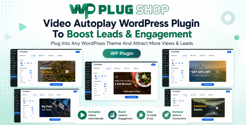 PixelPlay – Video Autoplay & Thumbnail Overlay WordPress Plugin