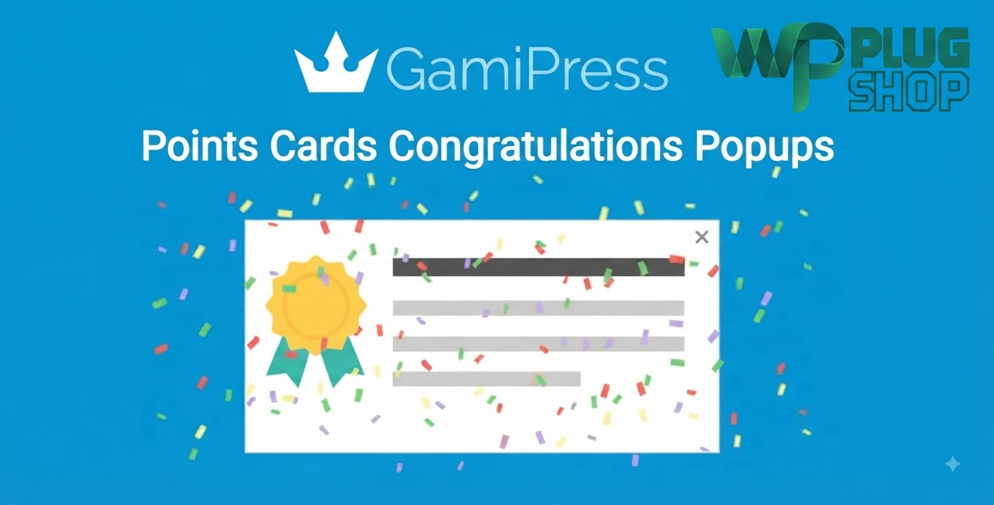 GamiPress Points Cards & Congratulations Popups WordPress Plugin