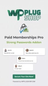 Paid Memberships Pro Strong Passwords – Password Strength Addon
