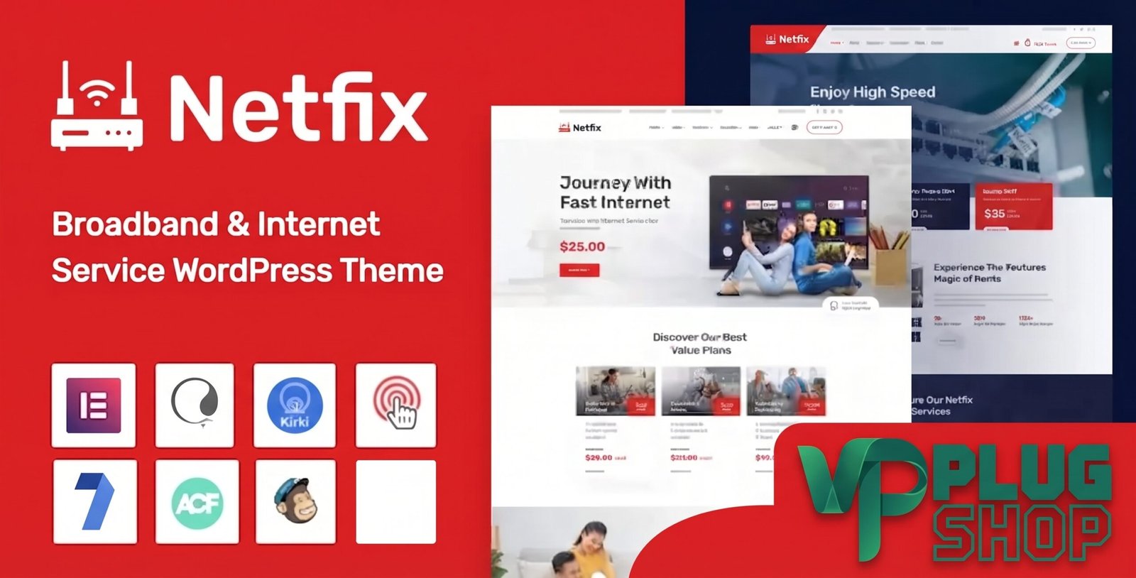 Netfix – Broadband & Internet Service Provider WordPress Theme