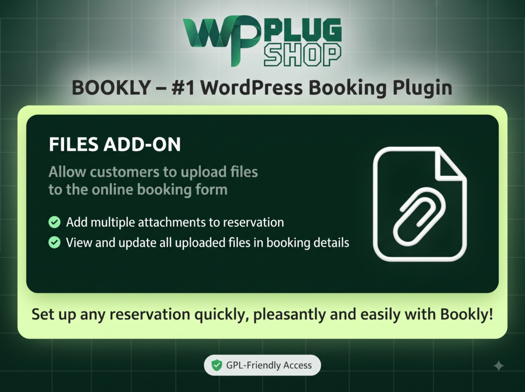 Bookly Files Add-on – Client Document & File Upload Extension for Bookly Pro