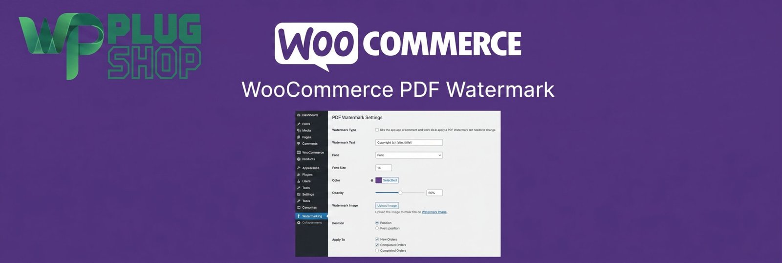 WooCommerce PDF Watermark – PDF Download Protection
