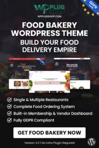 FoodBakery – Restaurant Directory & Food Delivery WordPress Theme