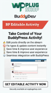 BuddyPress Editable Activity
