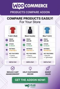 WooCommerce Products Compare Addon – Product Comparison Plugin