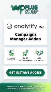 Analytify Campaigns Manager Add-on Plugin (Google Analytics UTM Tracking)