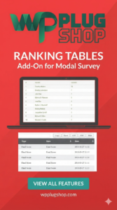 Ranking Tables – Modal Survey Quiz Ranking & Leaderboard Add-on