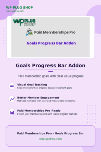 Paid Memberships Pro Goals & Progress Bar Addon