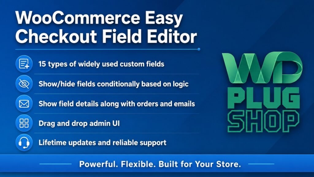 WooCommerce Easy Checkout Field Editor, Fees & Discounts – Custom Checkout Fields & Dynamic Surcharge Plugin