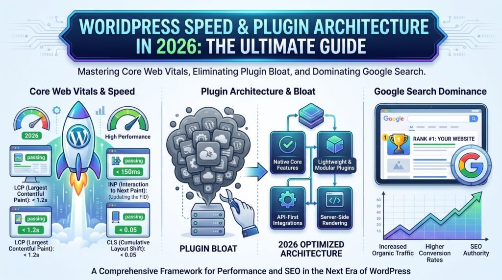 WordPress Speed & Plugin Architecture in 2026: The Ultimate Guide to Core Web Vitals, Eliminating Plugin Bloat, and Dominating Google Search