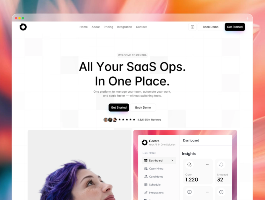 Centra - All-in-One SaaS Operations Platform Webflow Template