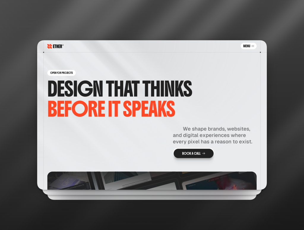 Ether® Studio – Premium Creative Agency Framer Template