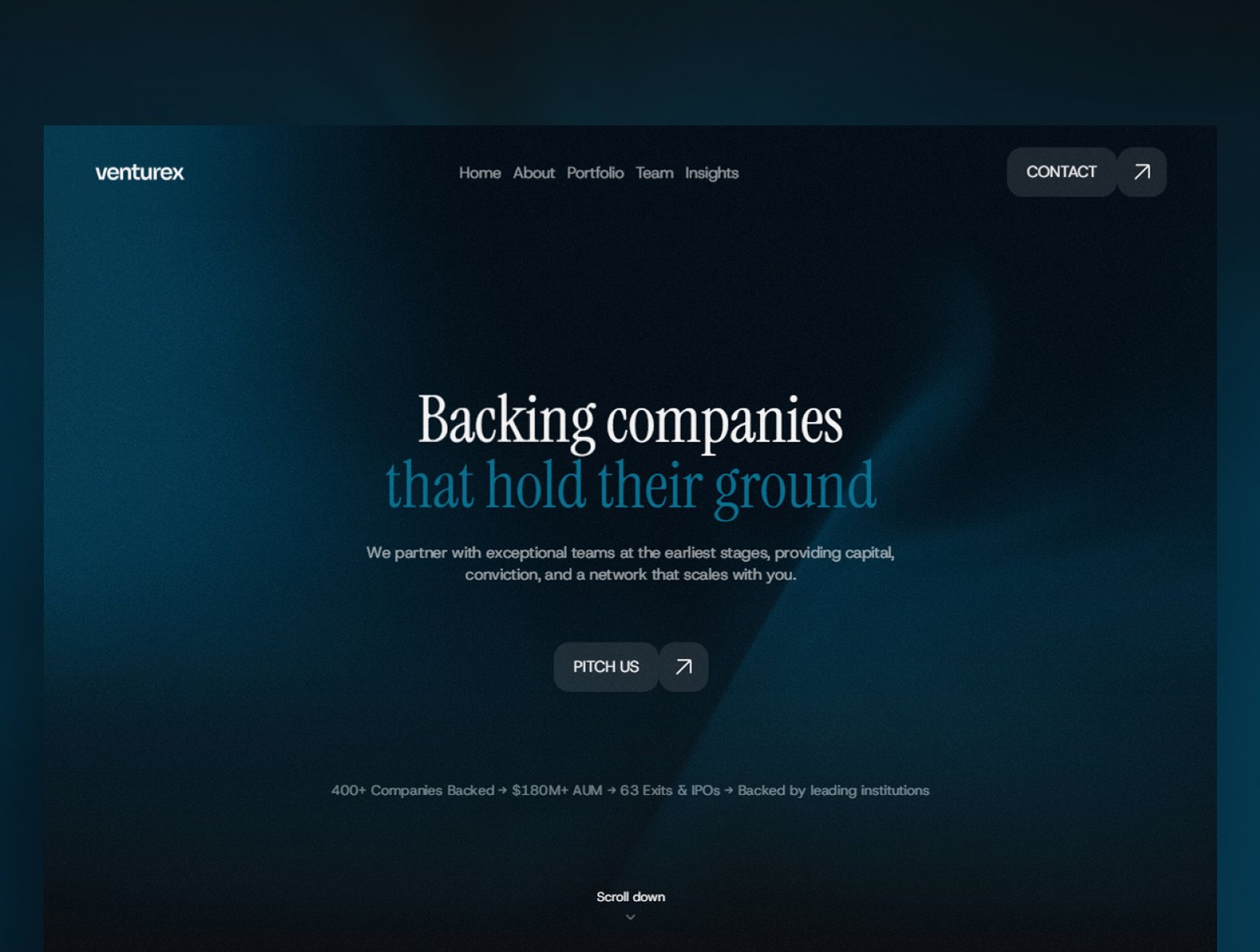 VentureX – Venture Capital & Investment Framer Template