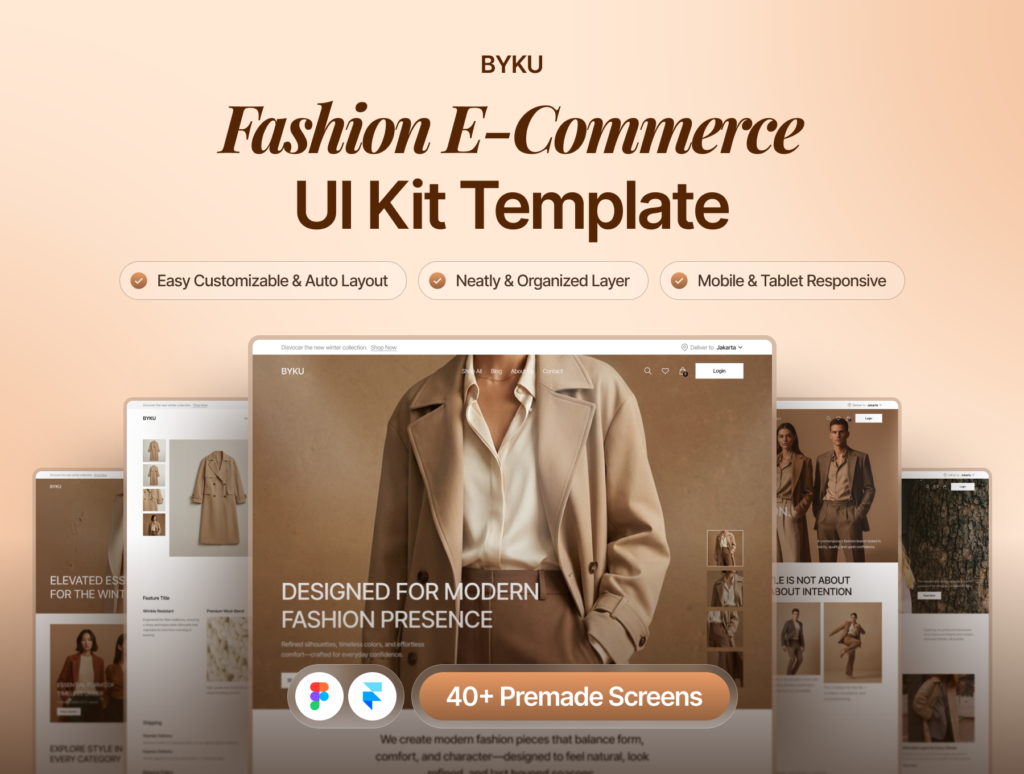 Byku - Fashion E-Commerce & Apparel Store UI Kit Framer Website Template