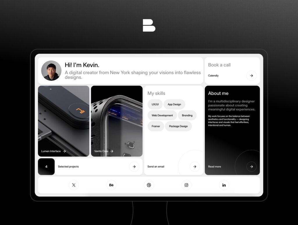 Bentoframe - Modular Bento Grid Framer Template