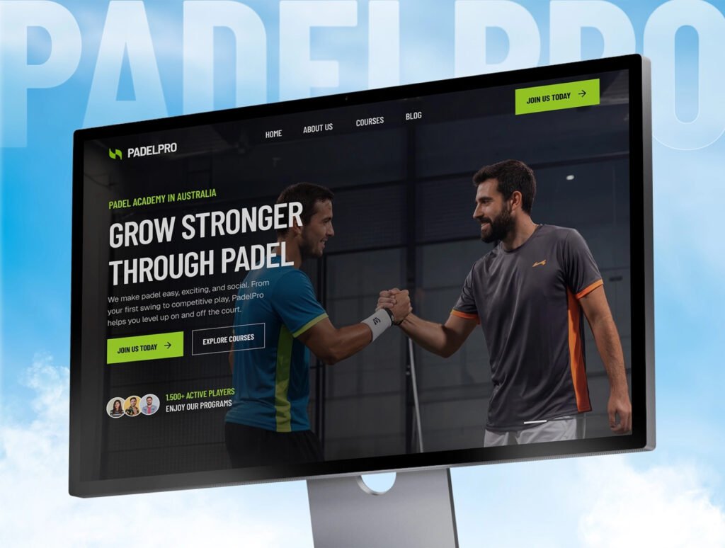 PadelPro - Sport Club & Community Website Framer Template