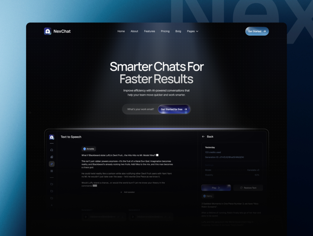 NexChat - AI Chat Website Framer Template