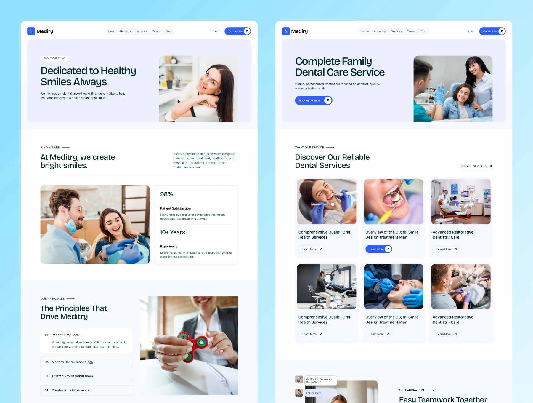 Dentara – Dentist & Dental Clinic Landing Page UI Design - Image 4