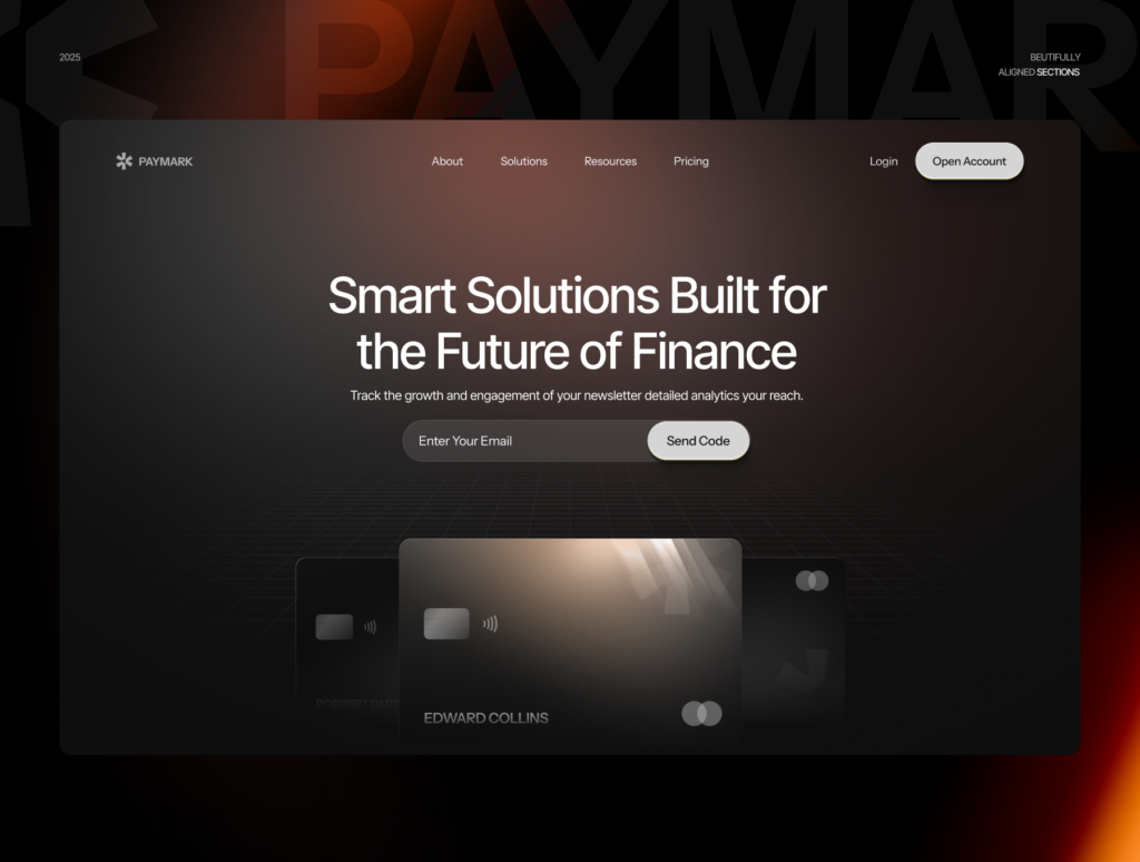 Paymark – Fintech SaaS Website Template