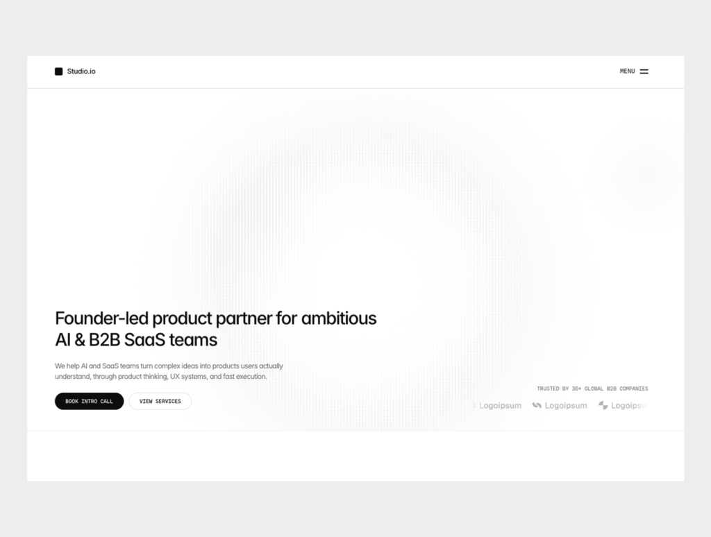 Studio io – Modern Framer Portfolio Template