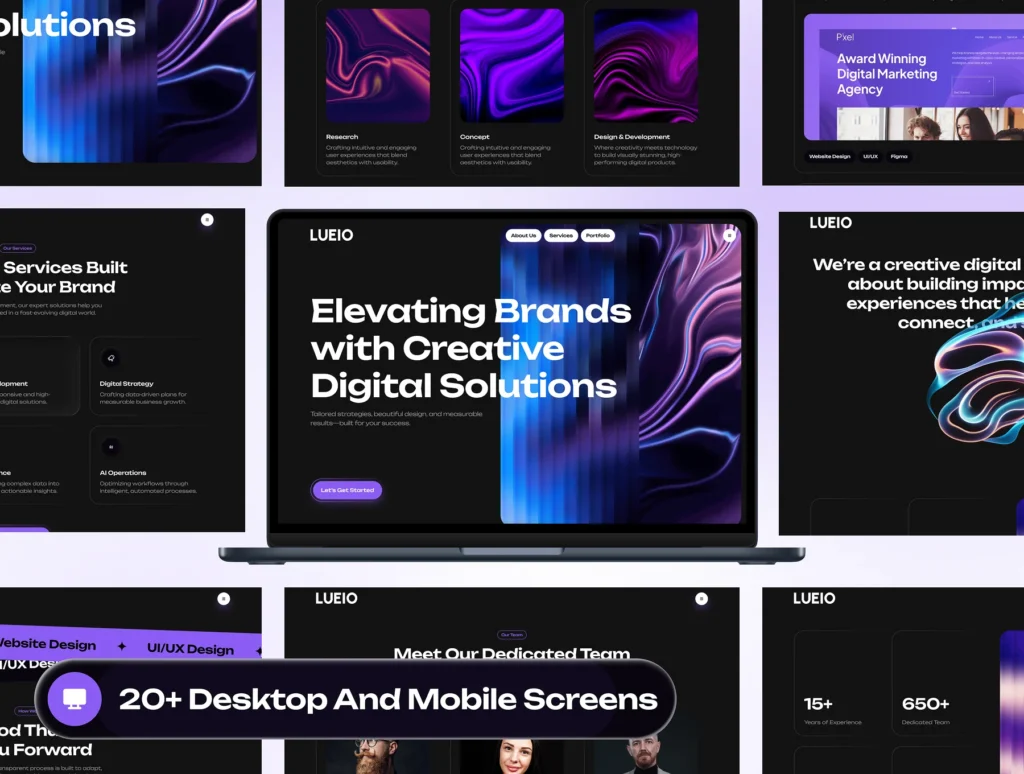 LUEIO – Digital Agency Website Framer Template