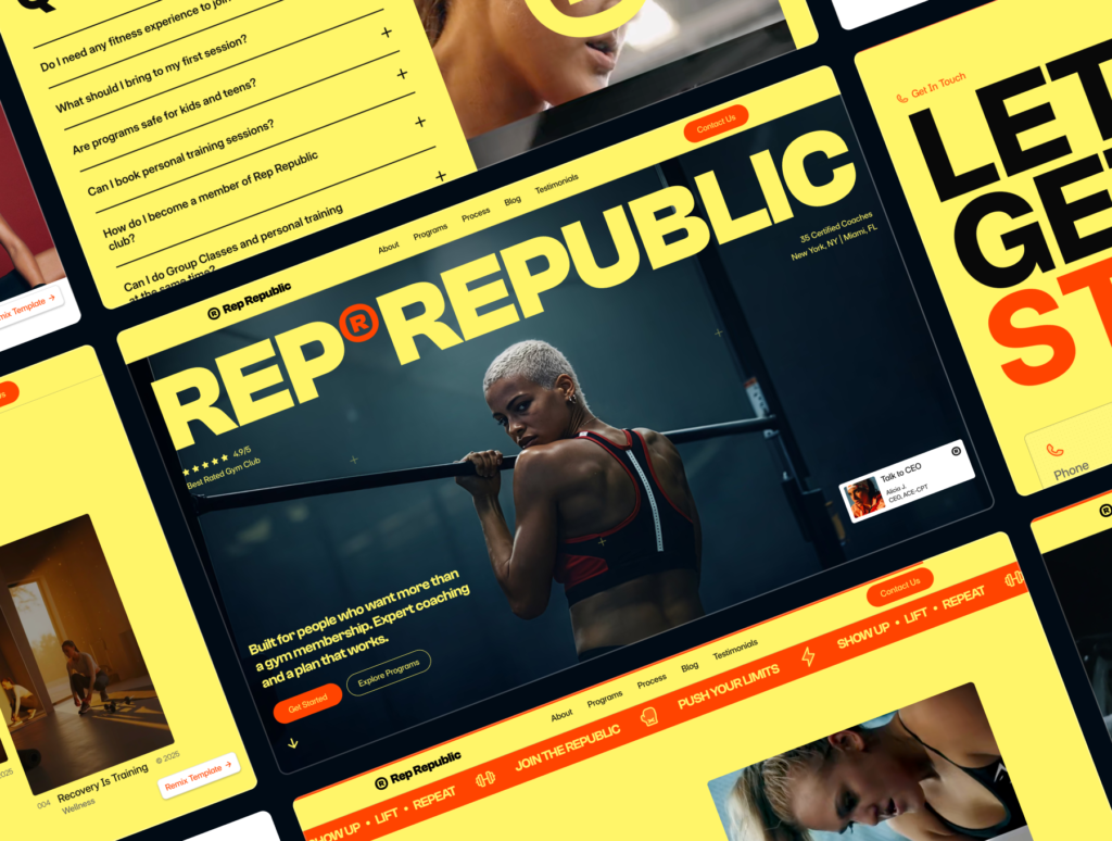 Rep Republic - Fitness & Gym Framer Template