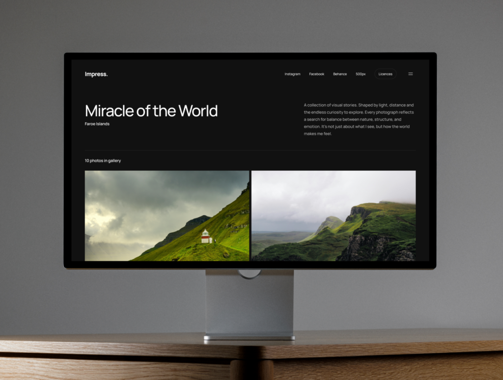 Impress – Framer Template for Photographers