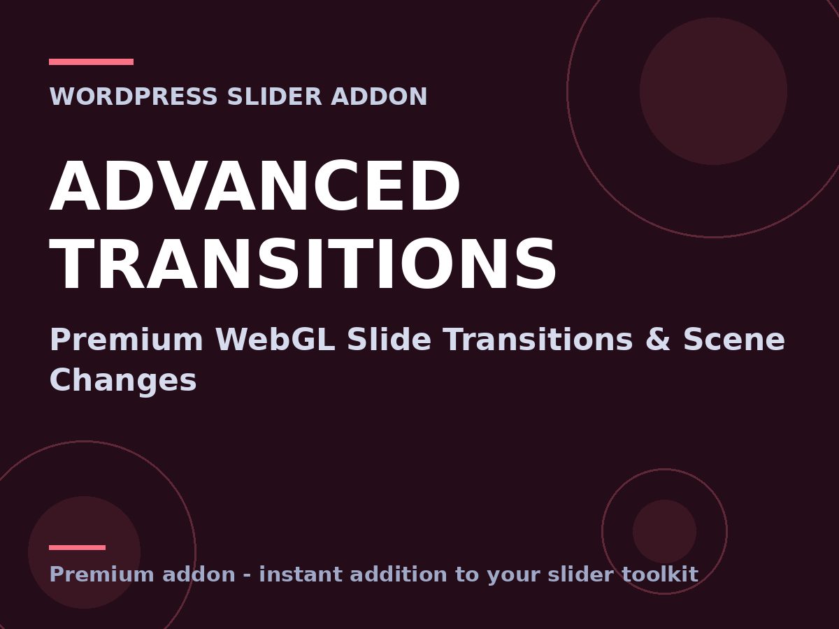 Revolution Slider – Advanced Transitions Addon – Premium WebGL Slide Transitions & Scene Changes