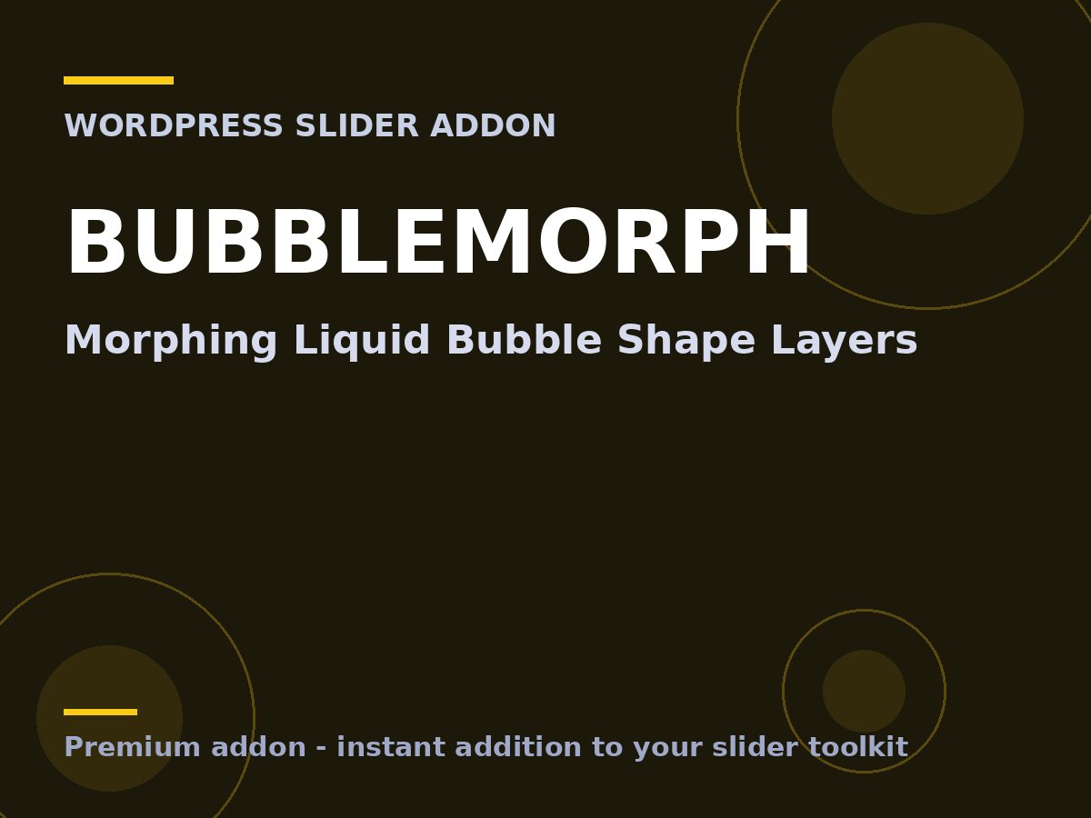 Revolution Slider – Bubblemorph Addon – Morphing Liquid Bubble Shape Layers