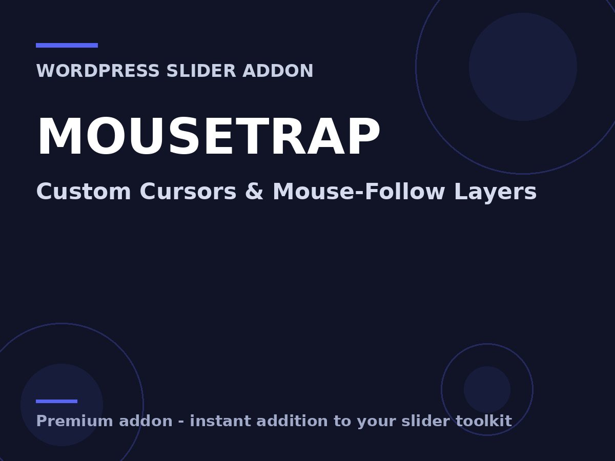 Revolution Slider – Mousetrap Addon – Custom Cursors & Mouse-Follow Layers