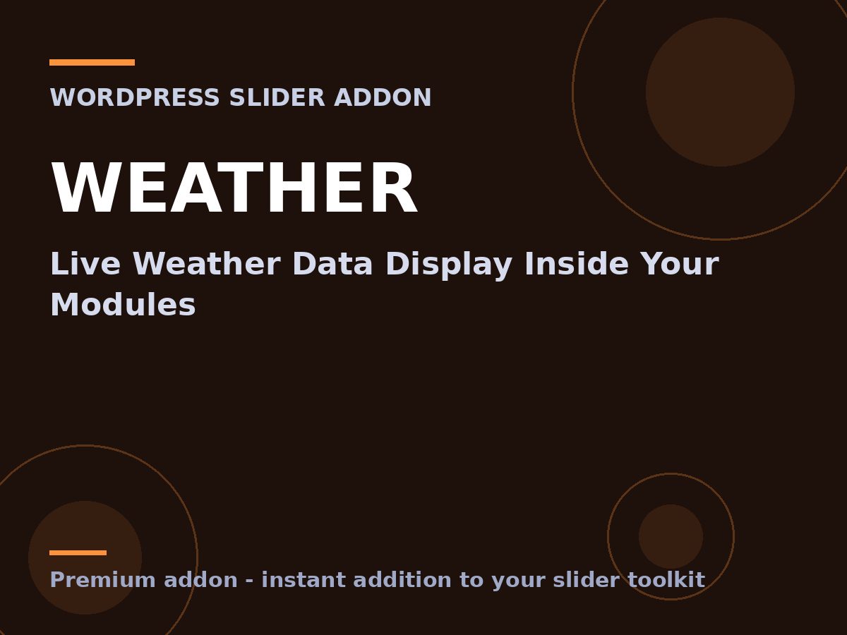 Revolution Slider – Weather Addon – Live Weather Data Display Inside Your Modules