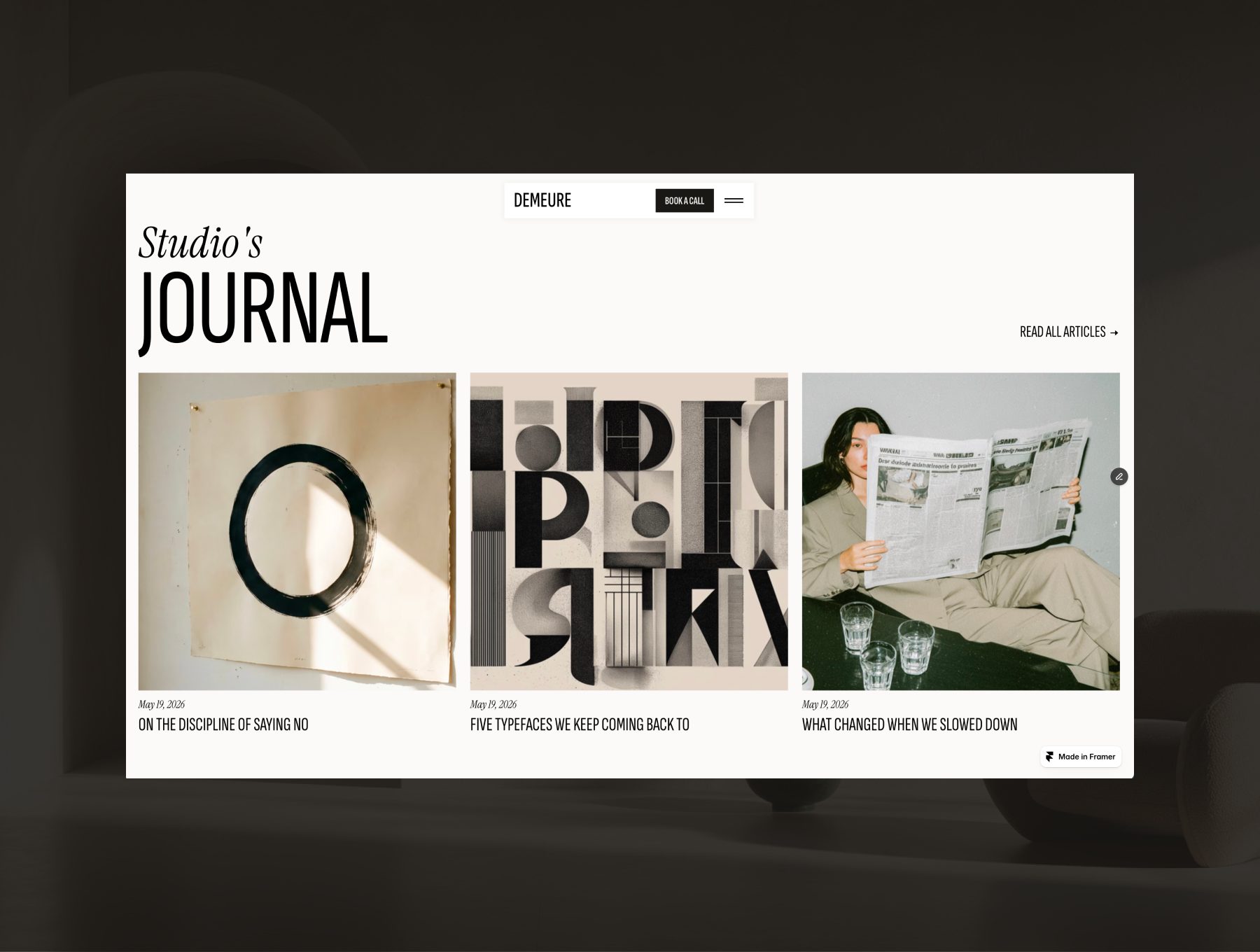 Demeure — Creative Studio Framer & Webflow Template - Image 2